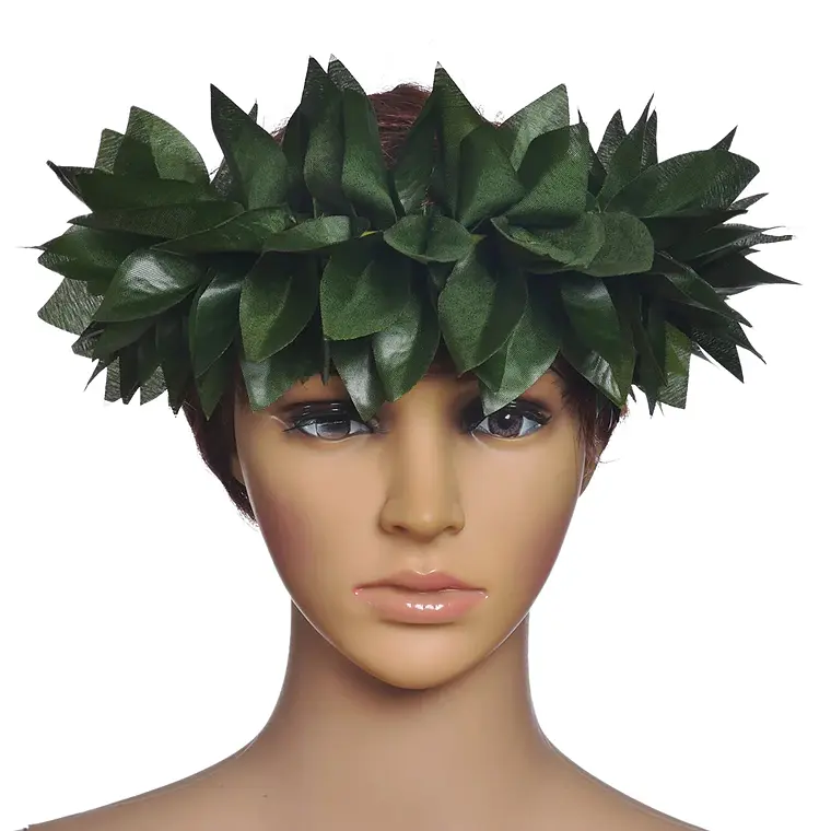 Corona De Hojas de tela en punta Ajustable elasticada 1