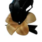 Pinche Para Cabello Flor De Pandanus 10cm con plumas negras - Miniatura 2