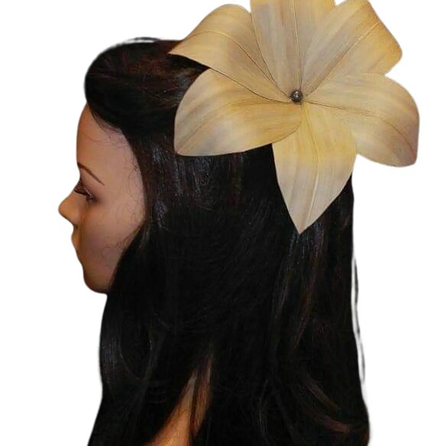 Pinche Flor Pandanus Con Perla Y Pinza Para El Cabello 2