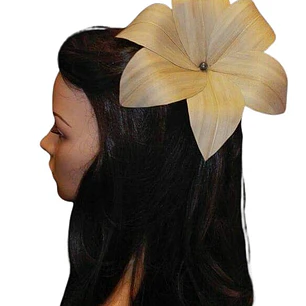 Pinche Flor Pandanus Con Perla Y Pinza Para El Cabello