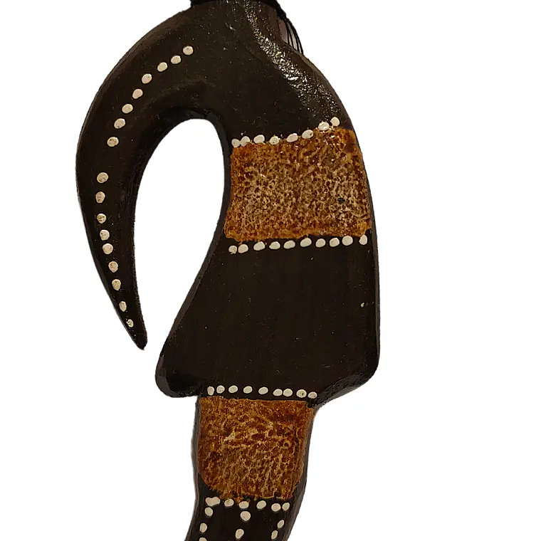 IMAN PAJARO DE MADERA CAFE  7,5CM X 14CM 1