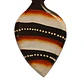 IMAN PAJARO DE MADERA CAFE  CON BLANCO 7CM X 12CM - Miniatura 1