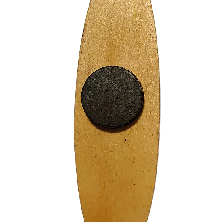 IMAN TABLA DE SURF 2,5X10CM BASE COLOR AMARILLO DE MADERA 2