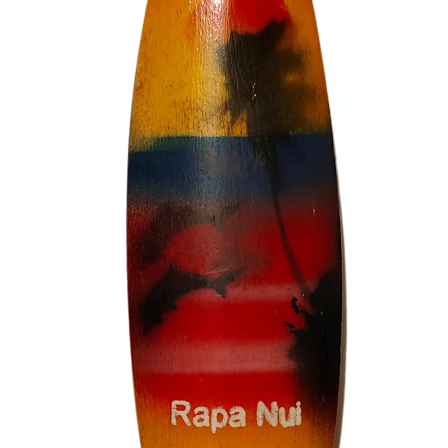 IMAN TABLA DE SURF 2,5X10CM BASE COLOR AMARILLO DE MADERA 1