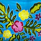 Pareo Celeste con tipanie lila e hibisco amarillo y fucsia - thumbnail 1