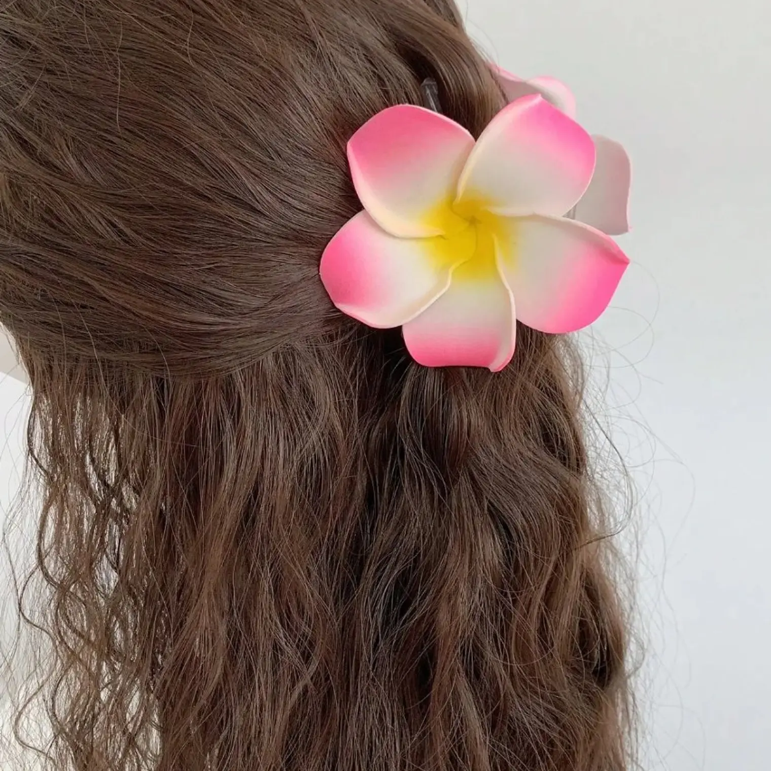 Flores Frangipani Tipanie rosado goma eva Tipo Tiburon 9cm 1
