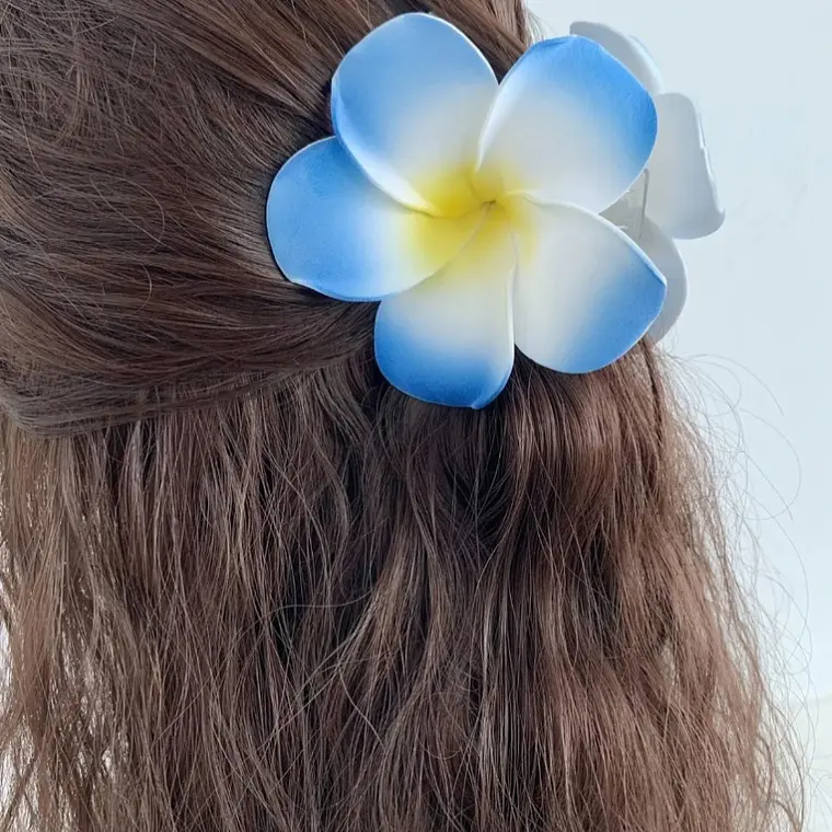 Flores Frangipani Tipanie azul goma eva Tipo Tiburon 9cm 1