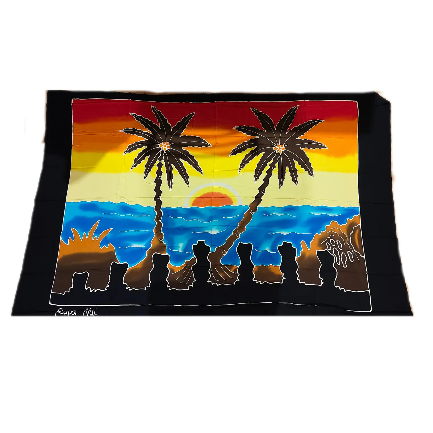 Pareo Ahu moai palmeras Napohe 1,75x1,15mts 2