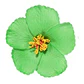 pack 10 Flor Hibisco Verde Con Pinza para el cabello - thumbnail 2