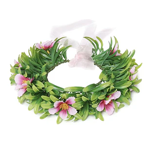 Corona de Flores ajustable con lazo