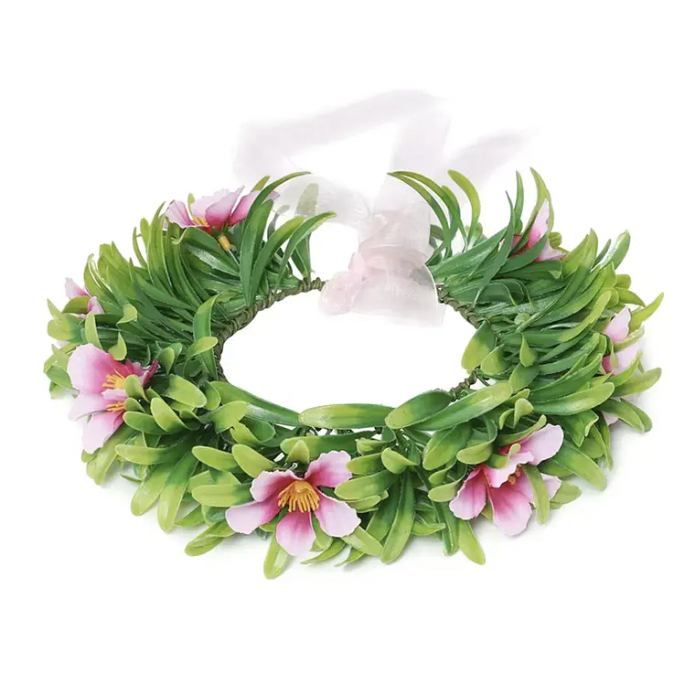 Corona de Flores ajustable con lazo 1