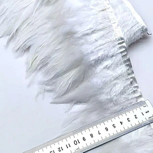 1 metro Boa de Plumas Blanco 10 A 15 Cm en punta