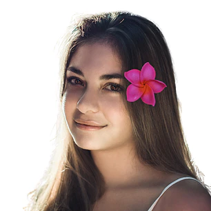 1 flor Tipanie Fucsia para el Cabello Con Palito
