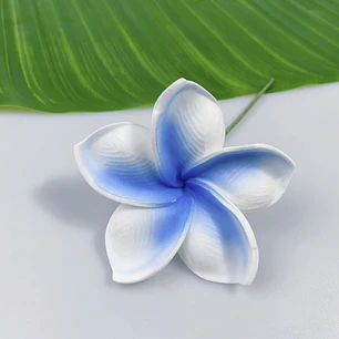 1 Tipanie blanca con celeste para el Cabello Con Palito