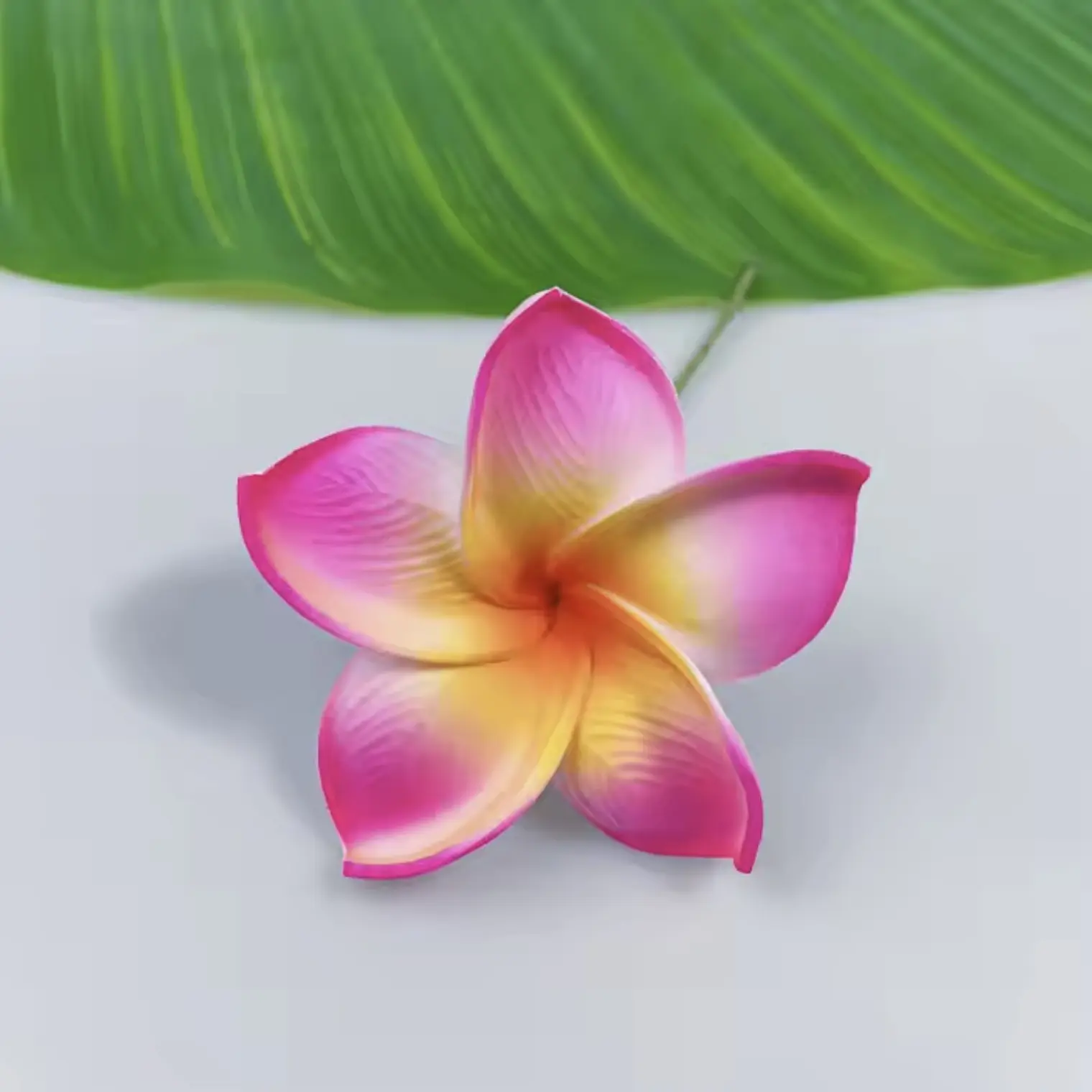 1 flor Tipanie Fucsia con amarillo para Cabello Con Palito 1