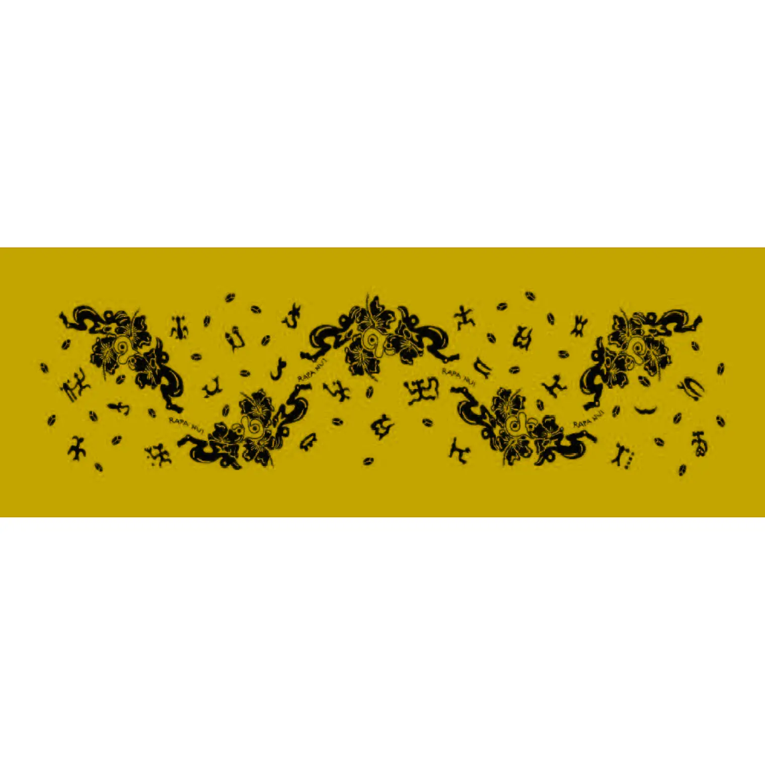 Pareo Corto Napohe flores pajaro amarillo negro 2