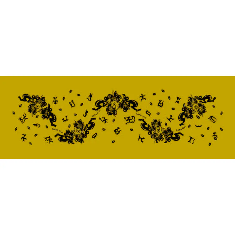 Pareo Corto Napohe flores pajaro amarillo negro 2