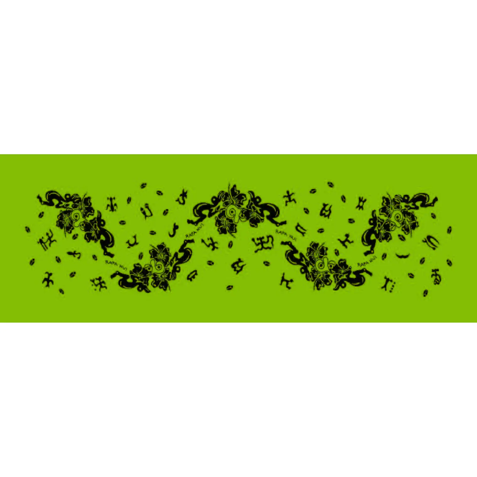 Pareo Corto Napohe flores pajaro verde negro 1