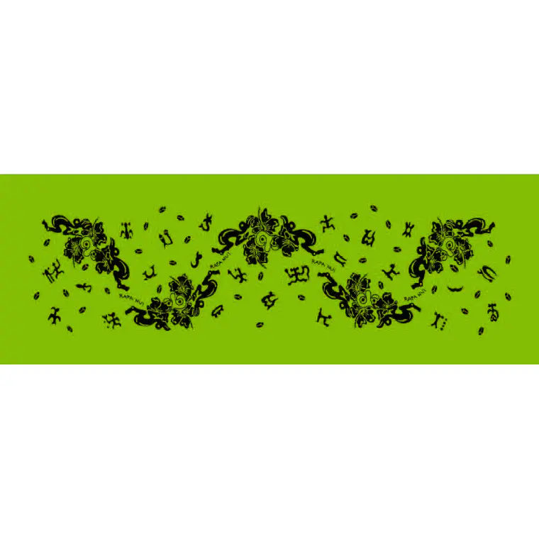 Pareo Corto Napohe flores pajaro verde negro 1