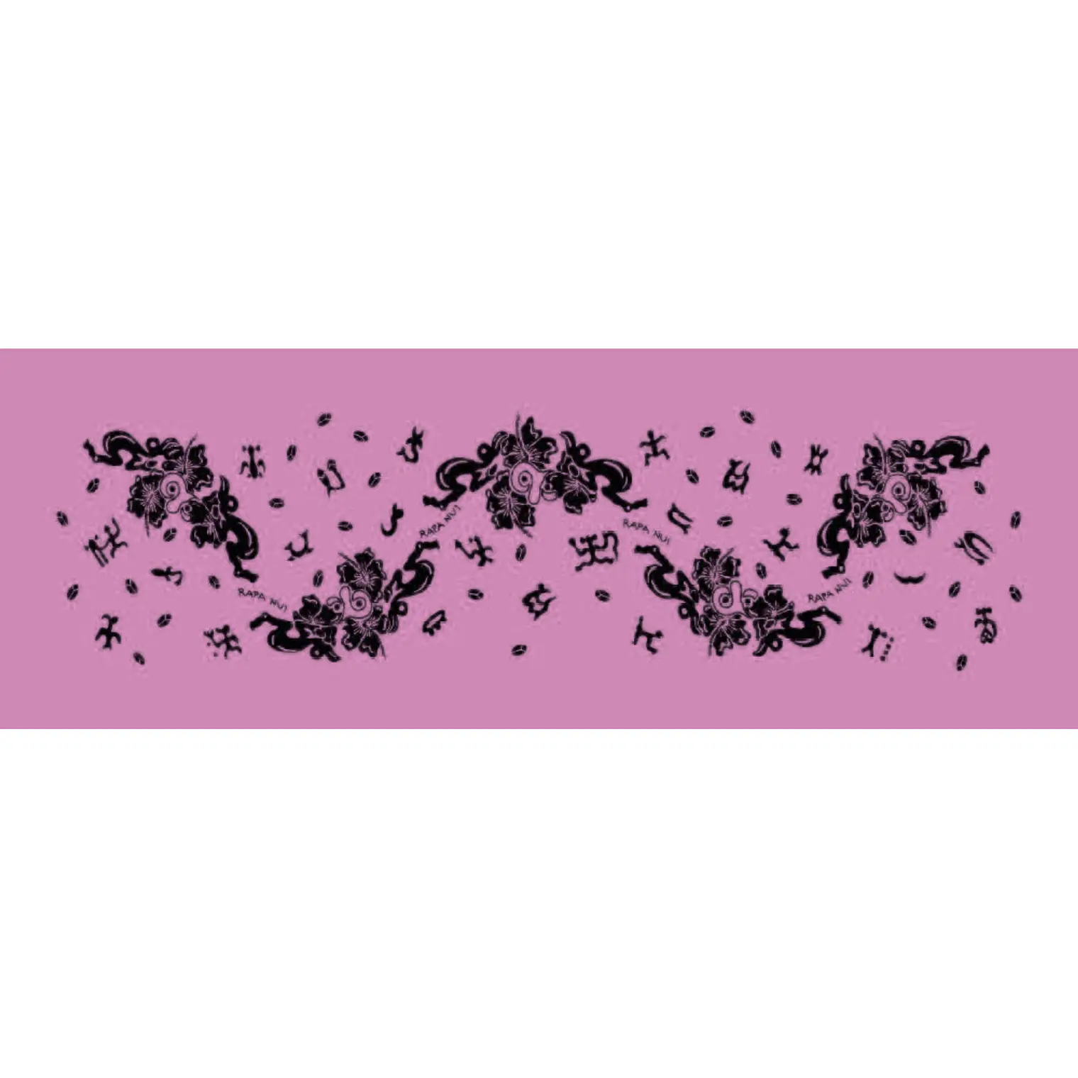 Pareo Corto Napohe flores pajaro rosado negro 1