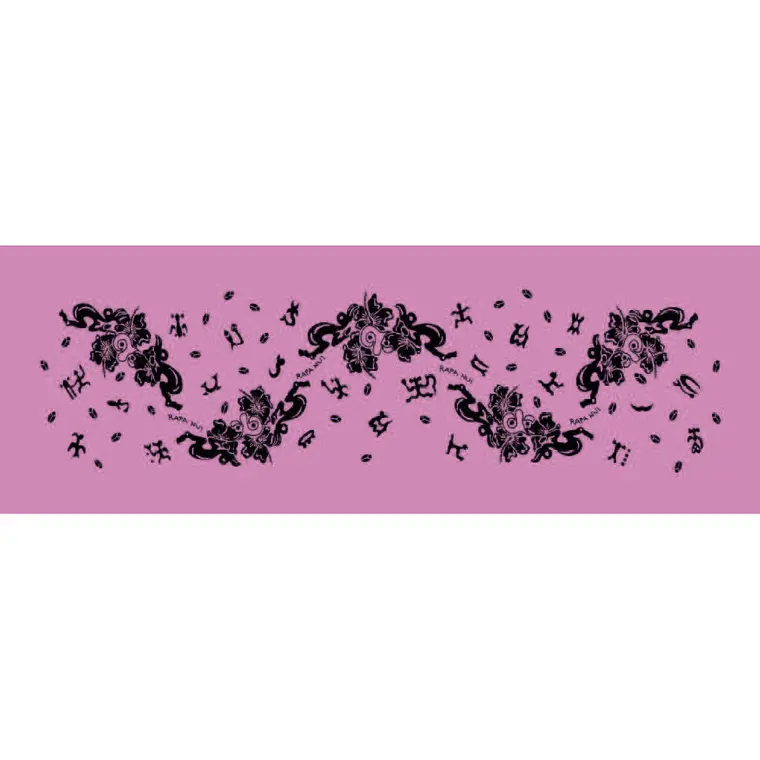 Pareo Corto Napohe flores pajaro rosado negro 1