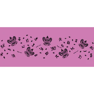 Pareo Corto Napohe Tortuga Rongo Rongo rosado negro