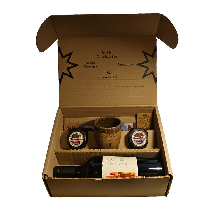 Box Vino Kütral con vaso ceramica pewen 4
