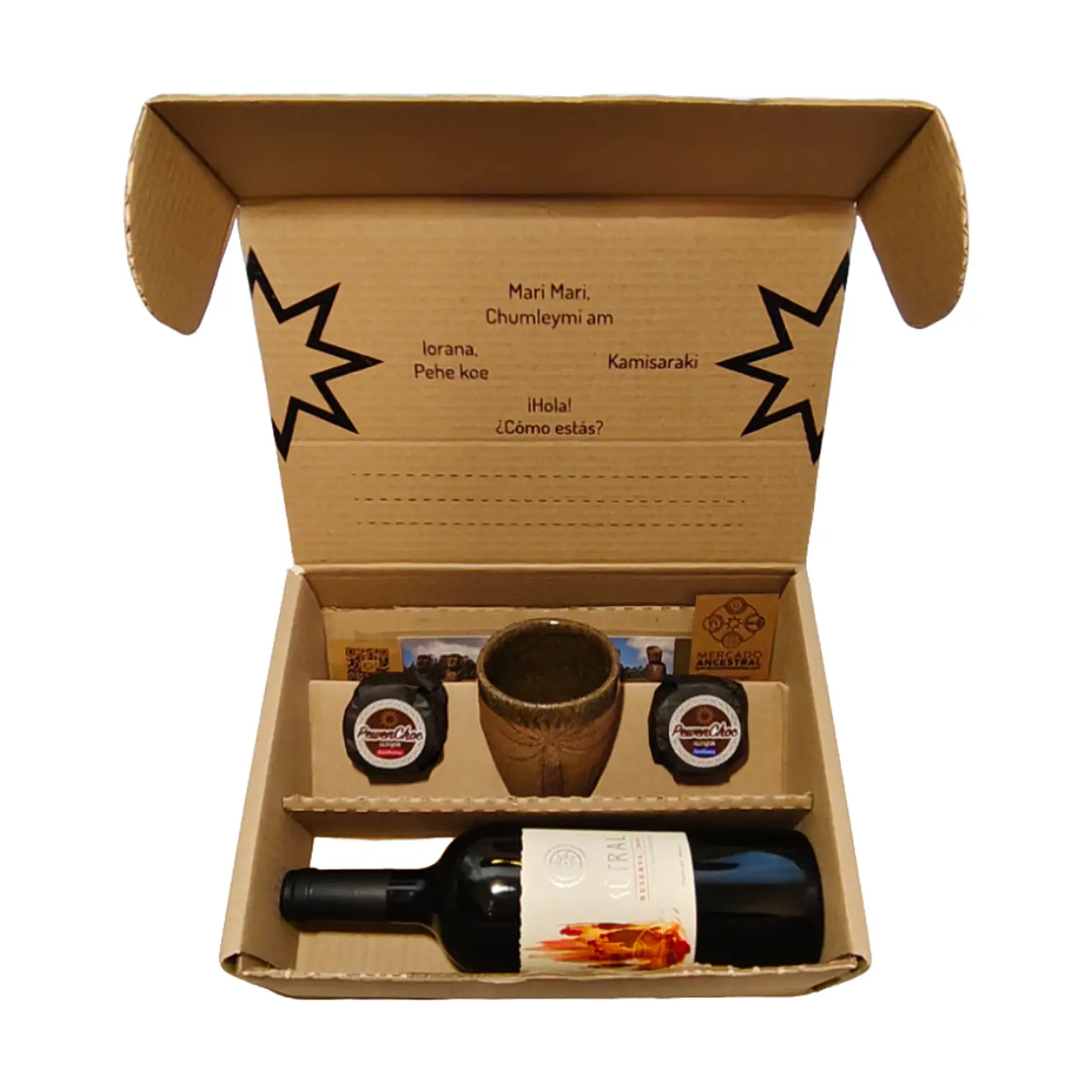 Box Vino Kütral con vaso ceramica pewen 5