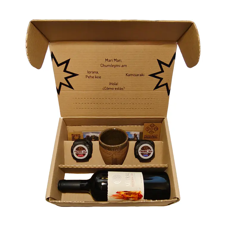 Box Vino Kütral con vaso ceramica pewen 5