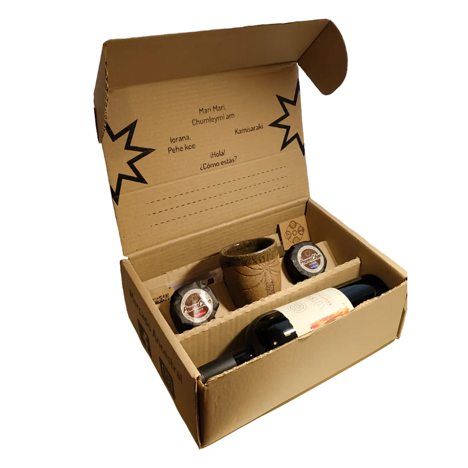 Box Vino Kütral con vaso ceramica pewen 3