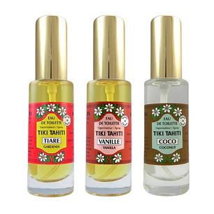 Pack 3 Eau de Toilette Monoi Tiki Tahiti Tiare Vainilla Coco 30ml