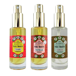 Pack 3 Eau de Toilette Monoi Tiki Tahiti Tiare Vainilla Coco 30ml
