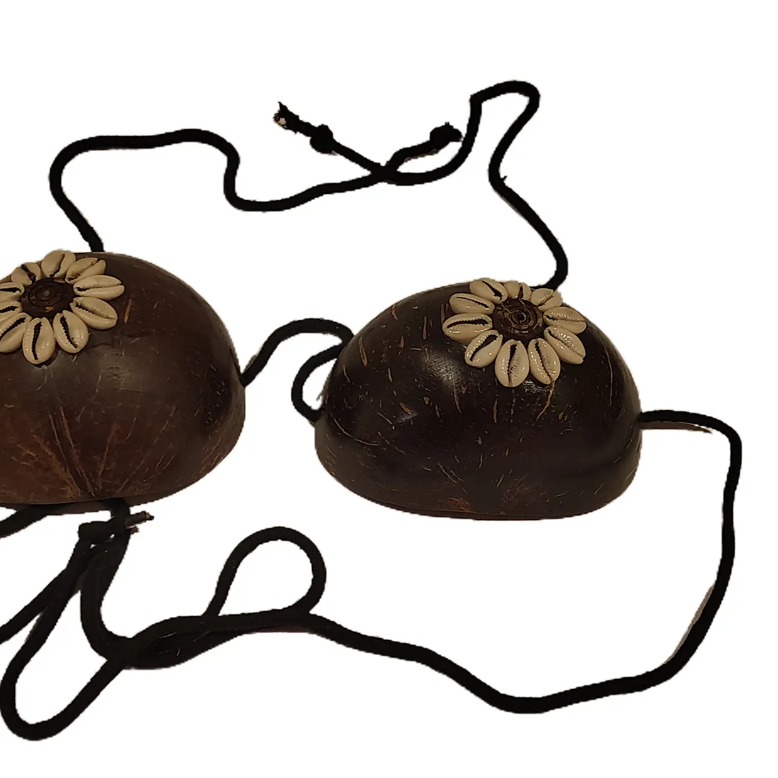 Sosten De Coco con conchitas 11 y 10cm 3