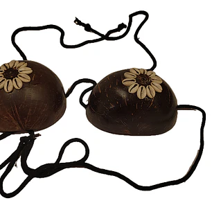 Sosten De Coco con conchitas 11 y 10cm