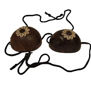 Sosten De Coco con conchitas 11 y 10cm