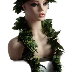 Conjunto Corona, collar y pulseras de Hojas Helecho