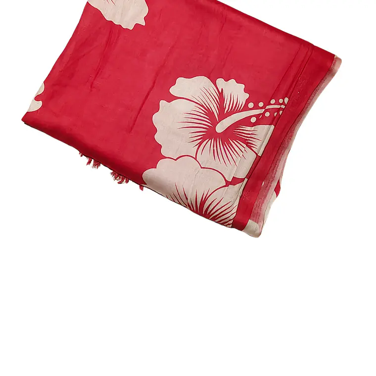 Pareo 2da seleccion Fucsia 2 Hibisco blanco 5