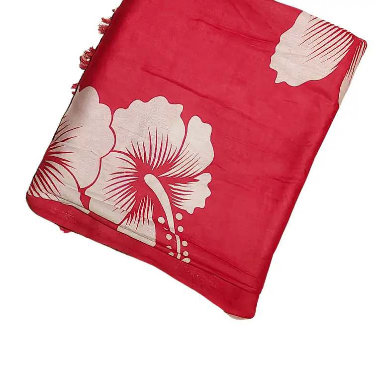 Pareo 2da seleccion Fucsia 2 Hibisco blanco 4