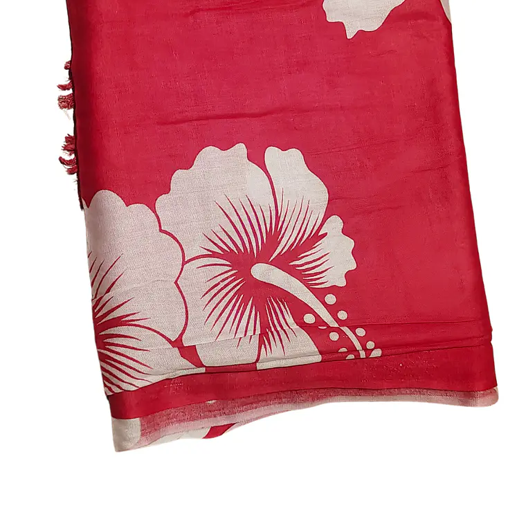Pareo 2da seleccion Fucsia 2 Hibisco blanco 17