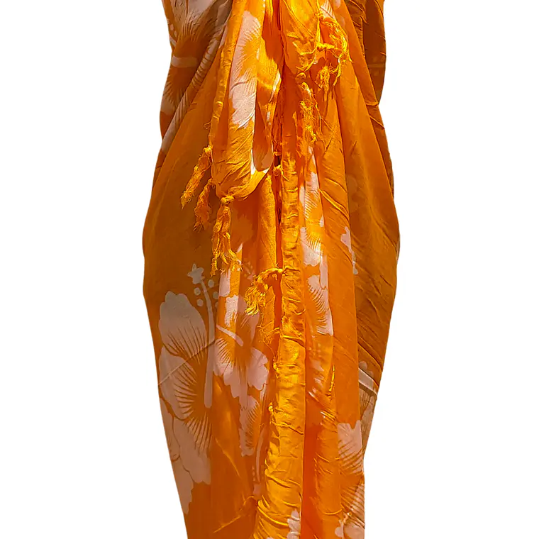 Pareo 2da seleccion Amarillo 2 Hibisco blanco 1