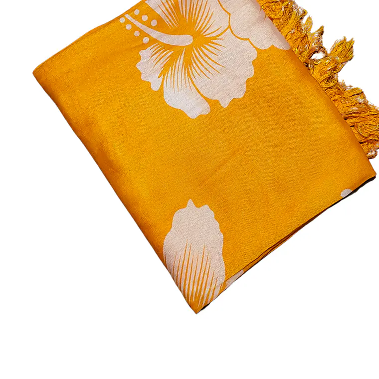 Pareo 2da seleccion Amarillo 2 Hibisco blanco 7