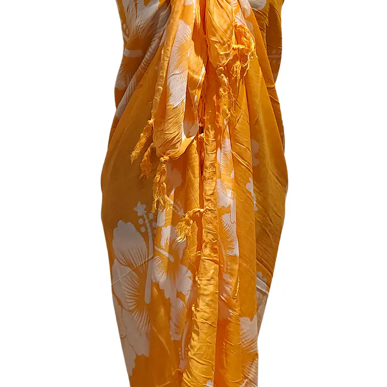 Pareo 2da seleccion Amarillo 2 Hibisco blanco 8