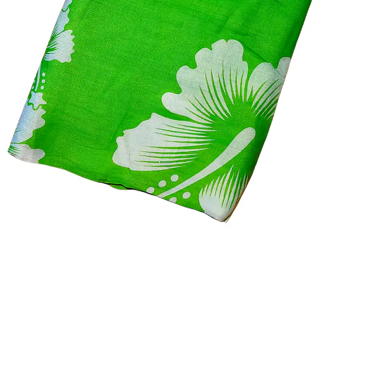 Pareo 2da seleccion Verde 2 Hibisco blanco 15