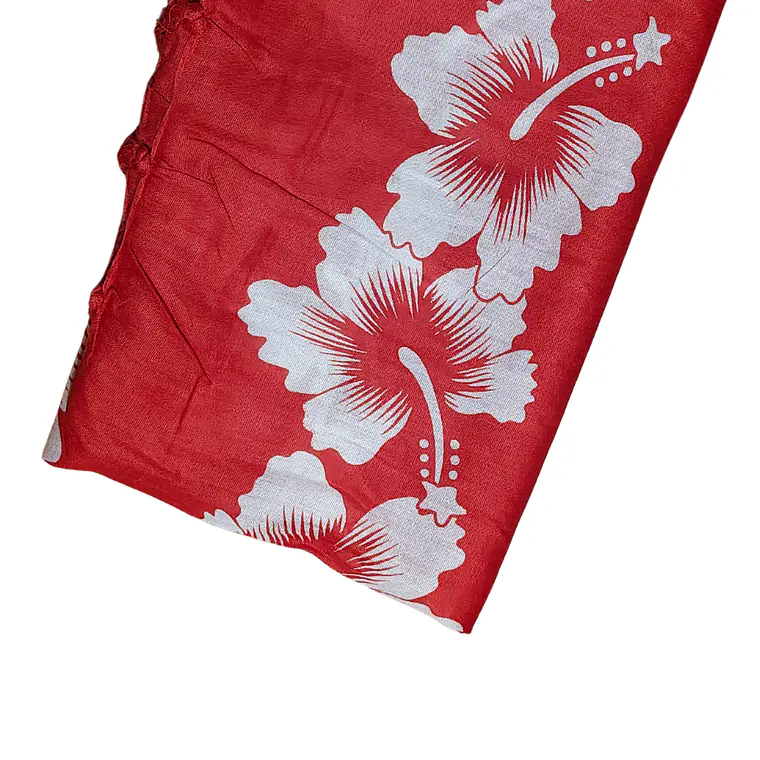 Pareo 2da seleccion Rojo 2 Hibisco blanco 10