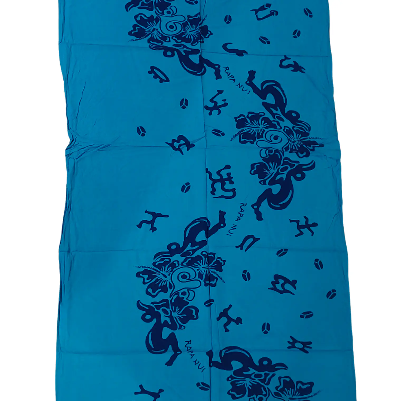 Pareo Corto Napohe flores pajaro Calipso azul 2
