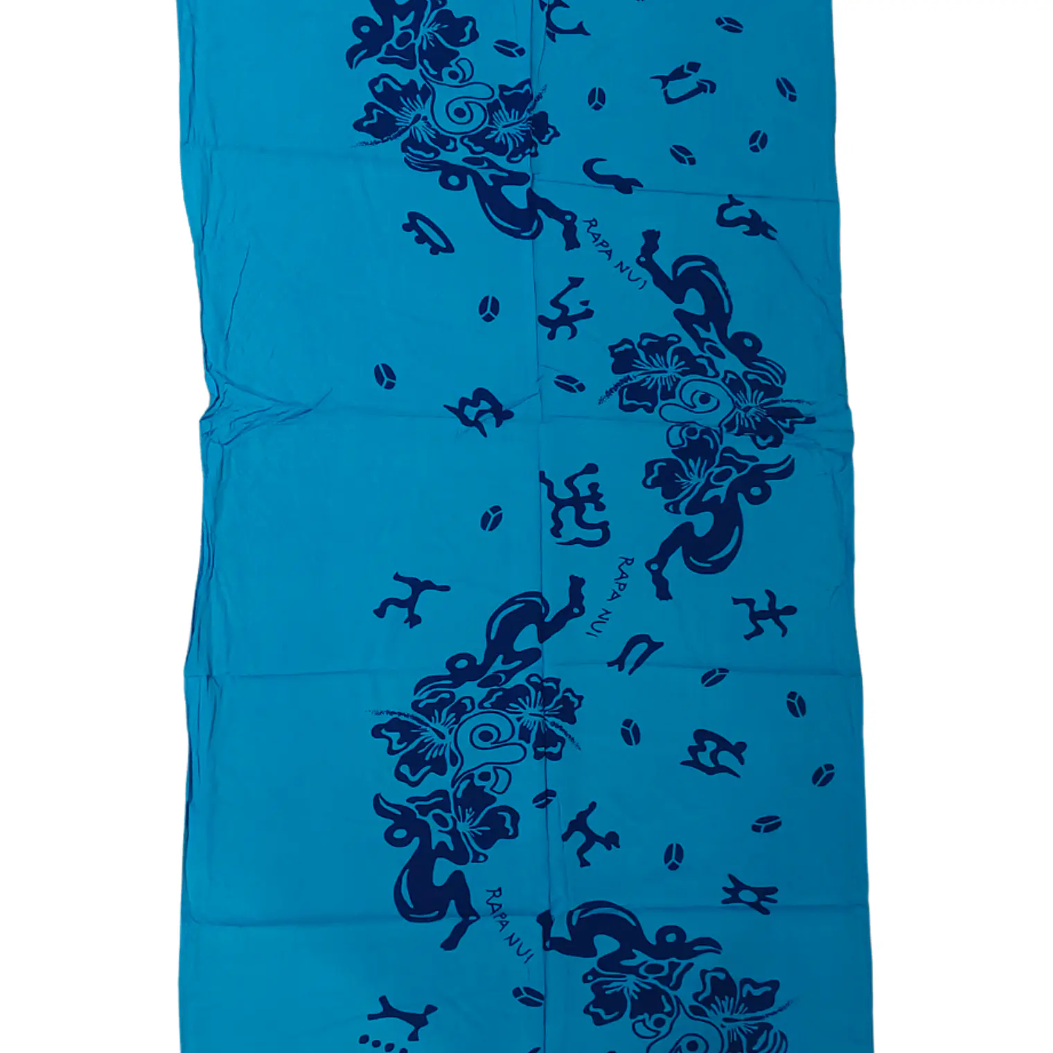 Pareo Corto Napohe flores pajaro Calipso azul 6