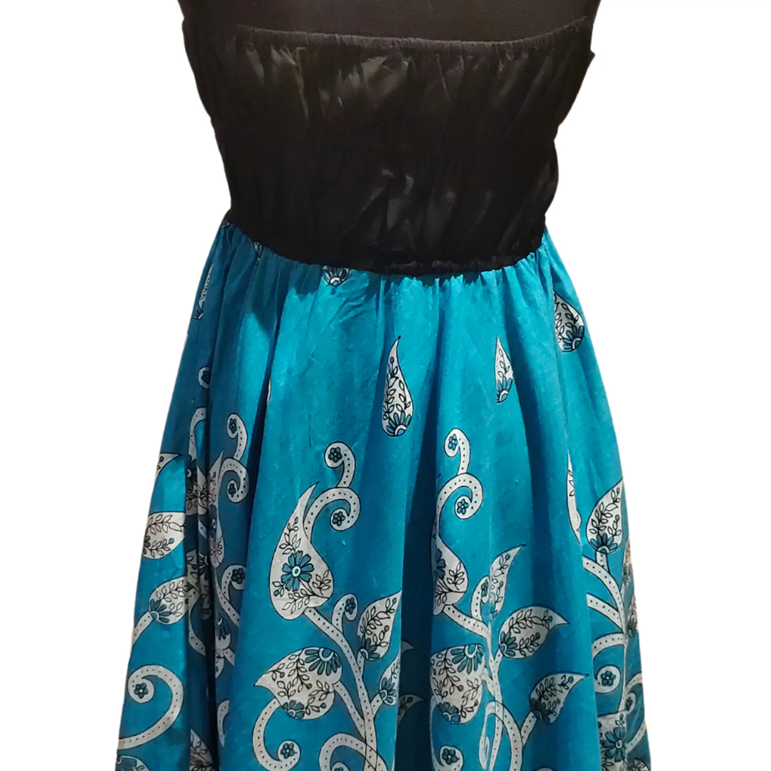 Vestido Algodon Calipso pretina Negra elasticada talla S-M 2