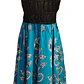 Vestido Algodon Calipso pretina Negra con flores talla S-M - thumbnail 2