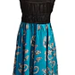 Vestido Algodon Calipso pretina Negra con flores talla S-M - thumbnail 6