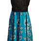 Vestido Algodon Calipso pretina Negra con flores talla S-M - thumbnail 8